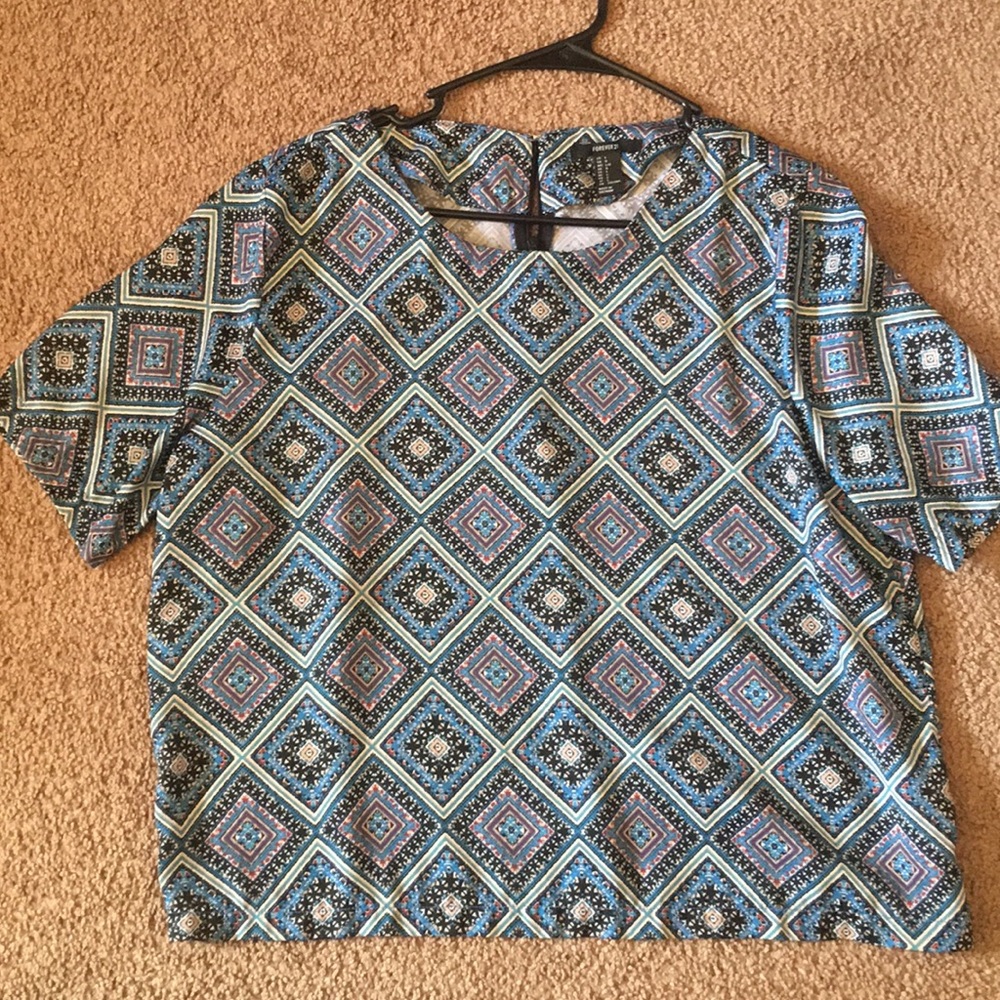 Boho blue shirt